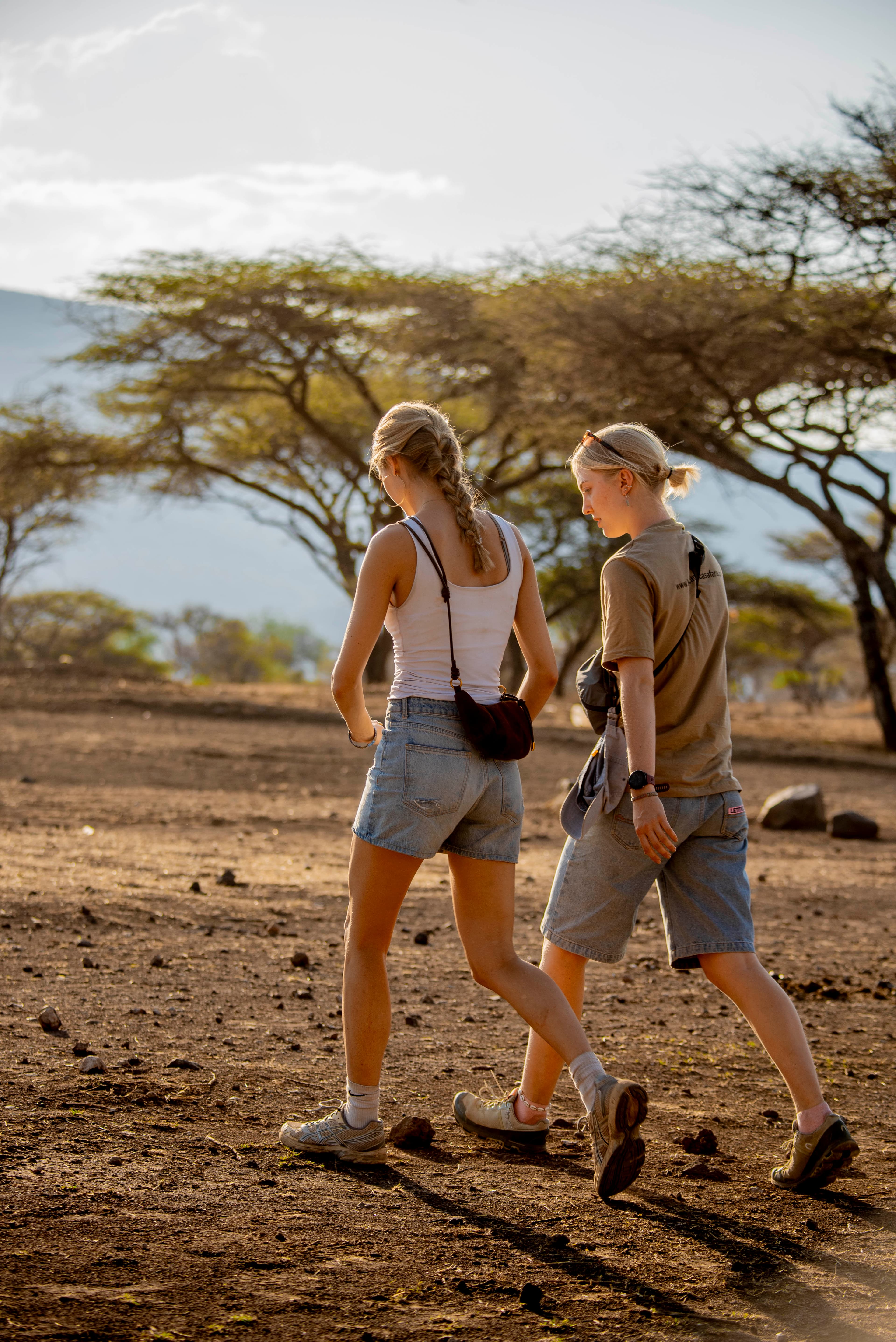 Safari guide with travelers in Tanzania